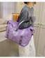 Fashion Purple Large Capacity Square Dry And Wet Separation Tote Bag