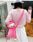 Fashion Pink Plush Little Monkey Crossbody One-shoulder Doll Bag