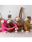 Fashion Pink Plush Little Monkey Crossbody One-shoulder Doll Bag
