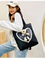 Fashion Black Canvas Bear Large Capacity One-shoulder Messenger Bag