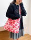 Fashion White+pink Cow Pattern Shoulder Crossbody Bag