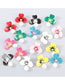 Fashion Black Alloy Oil Drop Flower Pearl Earrings