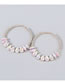Fashion Silver Alloy Diamond Claw Chain Round Earrings
