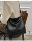 Fashion Black Pu Large Capacity Chain Handbag