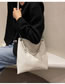 Fashion Off White Pu Large Capacity Chain Handbag