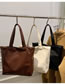 Fashion Off White Soft Leather Large-capacity Handbag