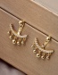 Fashion Gold Diamond Tassel Stud Earrings