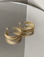 Fashion Gold Matte Chain Earrings