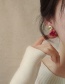 Fashion Red Rose Flower Earrings