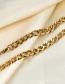 Fashion Golden 8mm 50cm 8mm Stainless Steel Necklace