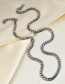 Fashion Steel Color 8mm 50cm 8mm Stainless Steel Necklace