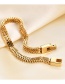 Fashion Golden 21cm Stainless Steel Keel Snake Chain Bracelet