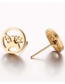 Fashion Gold Stainless Steel Hollow Butterfly Earrings
