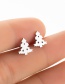Fashion Gold Stainless Steel Christmas Tree Earrings