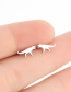 Fashion Rose Gold Small Dinosaur Stainless Steel Earrings