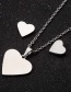 Fashion Silver Three-piece Stainless Steel Love Necklace