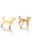 Fashion Gold Stainless Steel Pet Dog Love Earrings