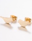 Fashion Rose Gold Stainless Steel Bird Earrings