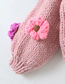 Fashion Pink Floral Knitted Stitching Sweater Cardigan