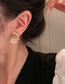 Fashion Gold Cat's Eye Petal Curved Stud Earrings