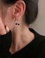 Fashion Silver Alloy Cherry Tassel Chain Earring Set