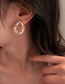 Fashion Gold Alloy Diamond-studded Pearl Flower Earrings