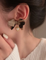 Fashion Pearl Group Bow Leopard Bow Pearl Stud Earrings