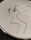 Fashion Silver Alloy Heart Tassel Earrings
