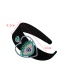 Fashion Blue Fabric Alloy Diamond-studded Love Eyes Headband
