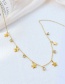 Fashion Gold Titanium Steel Inlaid Zirconium Five-pointed Star Pendant Necklace