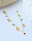 Fashion Gold Titanium Steel Inlaid Zirconium Figure Eight Pendant Necklace