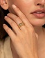 Fashion Gold Threaded Real Gold Plating Twist Ring