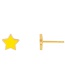 Fashion White Bronze Plated Real Gold And Silver Star Stud Earrings