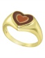 Fashion Purple Copper Plated True Love Drop Oil Ring