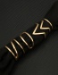 Fashion Gold Geometric V-shaped Ring 5 Five-piece Set