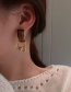 Fashion Amber Resin Geometric C-shaped Earrings