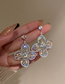Fashion Gold Color Diamond And Crystal Flower Braided Earrings