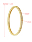 Fashion Half Diamond Copper Gold-plated Micro-inlaid Zirconium Geometric Buckle Bracelet