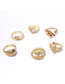 Fashion F14260-6 Gold-plated Copper And Zirconium Serpentine Open Ring