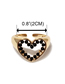 Fashion Black Copper Inlaid Pearl And Peach Heart Ring