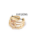Fashion Golden Butterfly Copper Inlaid Zirconium Multilayer Butterfly Ring