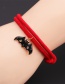 Fashion Black Ghost Halloween Alloy Drop Oil Bat Pumpkin Ghost Red String Bracelet