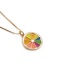 Fashion Yellow Copper Plated Real Gold Orange Necklace