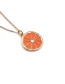 Fashion Orange Copper Plated Real Gold Orange Necklace