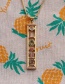 Fashion 1# Copper Inlaid Colored Zirconium Letter Square Necklace