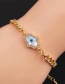 Fashion 2# Copper Plated Real Gold Eye Bracelet