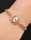 Fashion 3# Copper Plated Real Gold Eye Bracelet