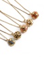 Fashion Pink Bronze Plated Real Gold Dripping Star Geometric Necklace