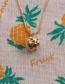 Fashion White Bronze Plated Real Gold Dripping Star Geometric Necklace