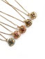 Fashion Pink Copper Plated Real Gold Dripping Geometric Moon Necklace
